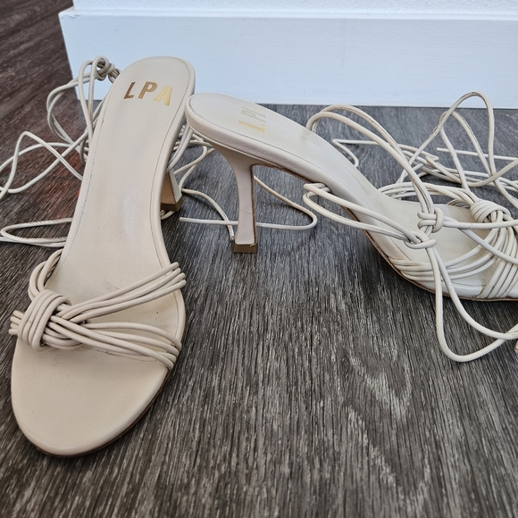 LPA Nude Lace-up Heels - Picture 5 of 11